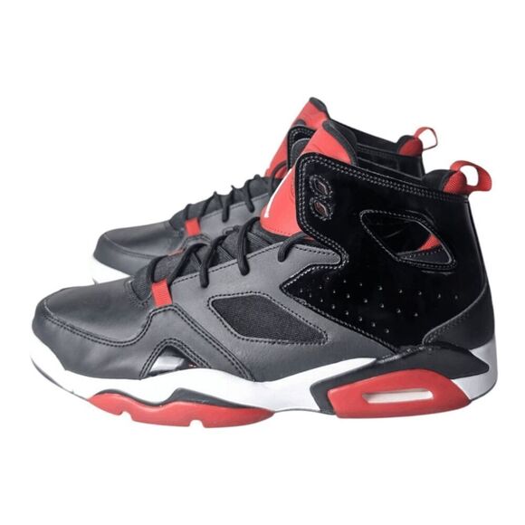 NIKE Air Jordan Flight Club 91 "Black University Red" Sneakers Size 12 - Picture 3 of 11